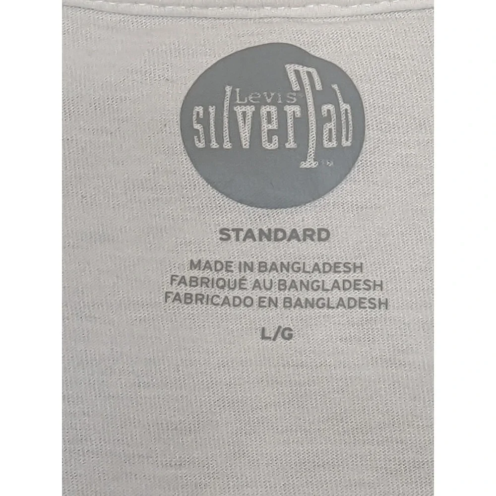Levi's Silvertab Logo T-Shirt Men's Large‎ White NWT